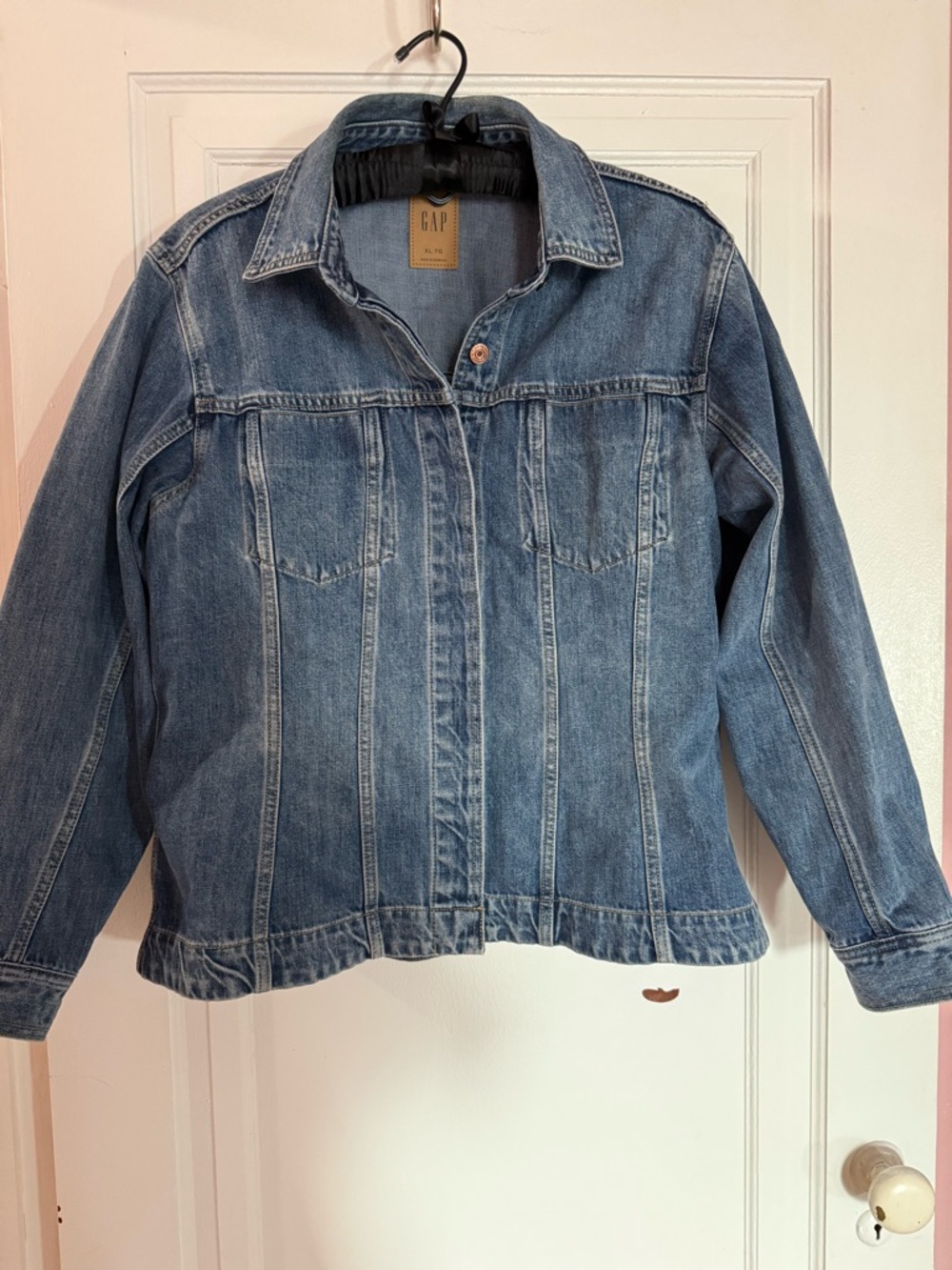 GAP Women's Longline Denim Jacket - Blue